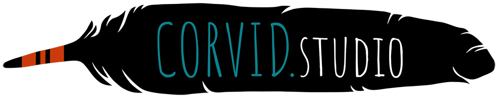 Corvid.Studio logo - feather